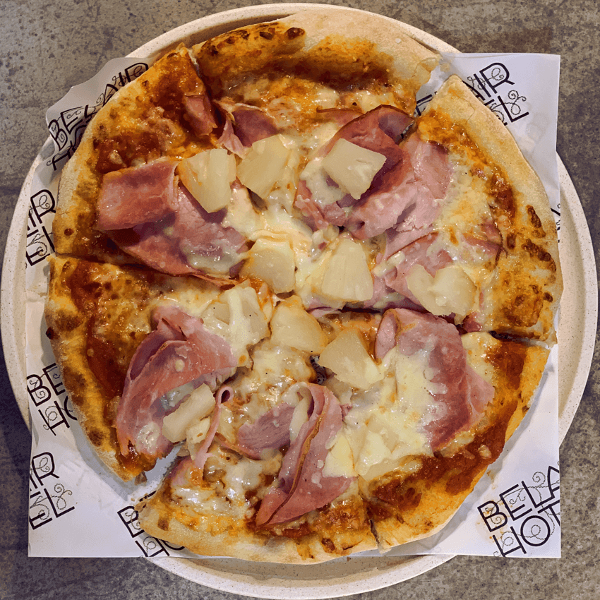 KIDS HAM + PINEAPPLE PIZZA